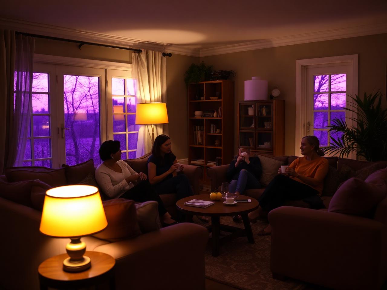 Warm interior of the Valley of Grace recovery home